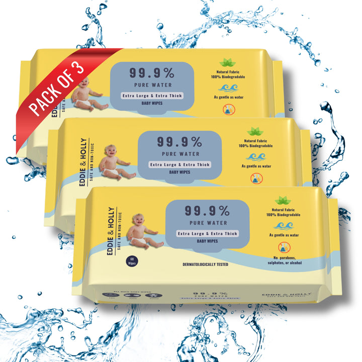 Eddie & Holly 99.9% Pure Water Baby Wipes