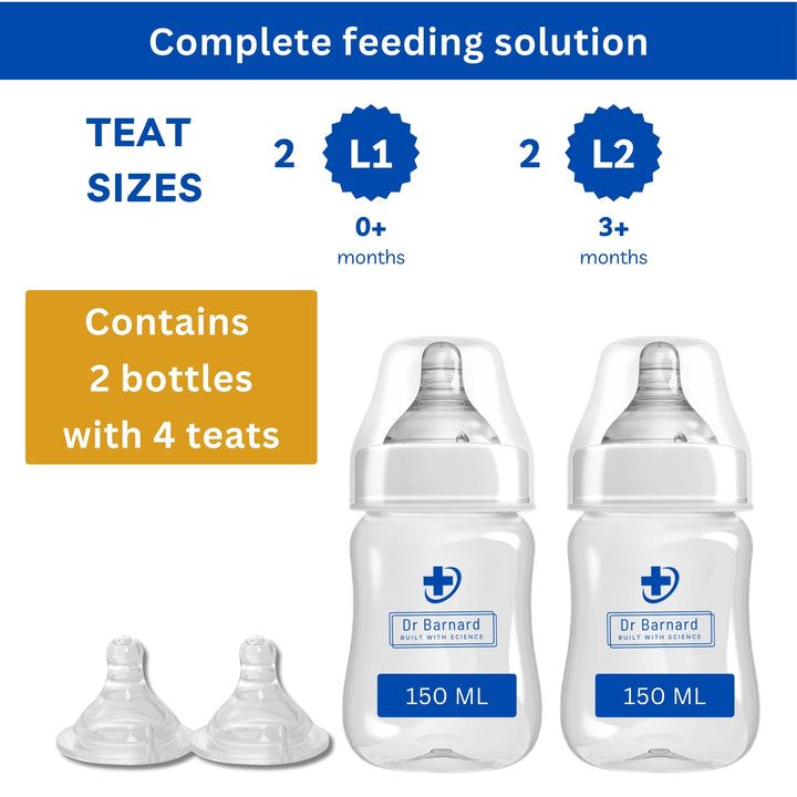 Dr Barnard Baby Feeding Bottles: Wide Neck