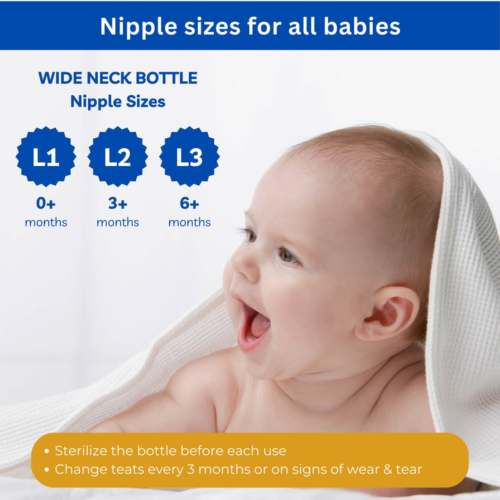 Dr Barnard Baby Feeding Bottles: Wide Neck