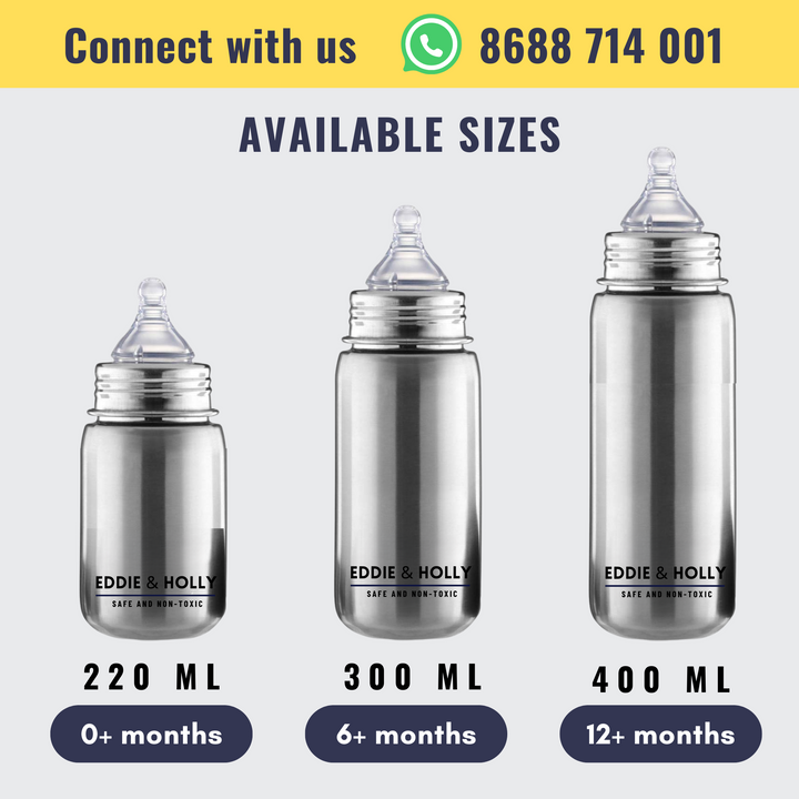 Eddie & Holly Stainless Steel Feeding Bottles